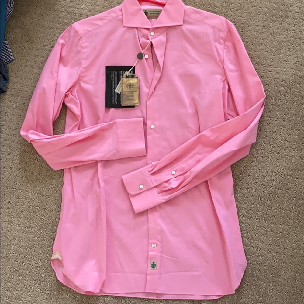 Luigi Borrelli dress shirt neck 15-3/4& chest 40